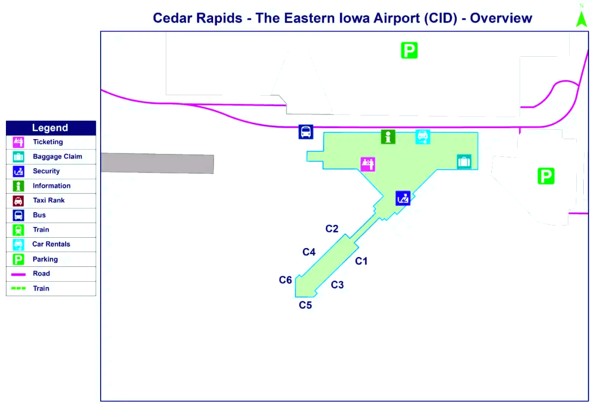 L'aeroporto dell'Iowa orientale